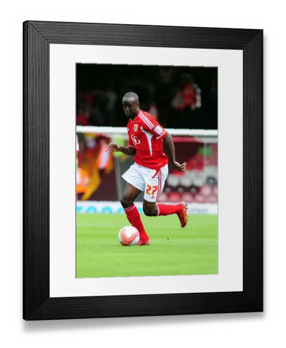 Framed Print : Adomah's Determination: Bristol City vs Ipswich Town, Championship Clash at Ashton Gate, 2011 Framed Print : Adomah's Determination: Bristol City vs Ipswich Town, Championship Clash at Ashton Gate, 2011