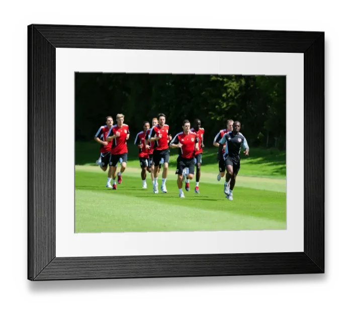 Framed Print : Bristol City players return for their first day of training Framed Print : Bristol City players return for their first day of training