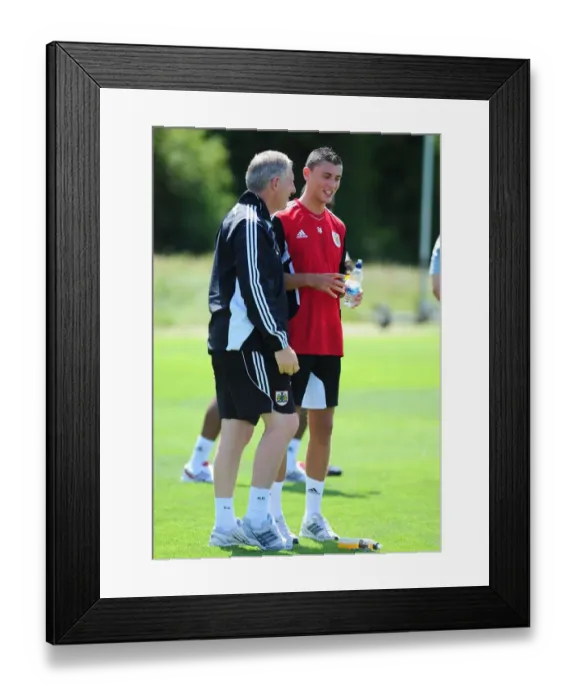 Framed Print : Bristol City First Team: Gearing Up for the 2011-12 Season - Pre-season Training