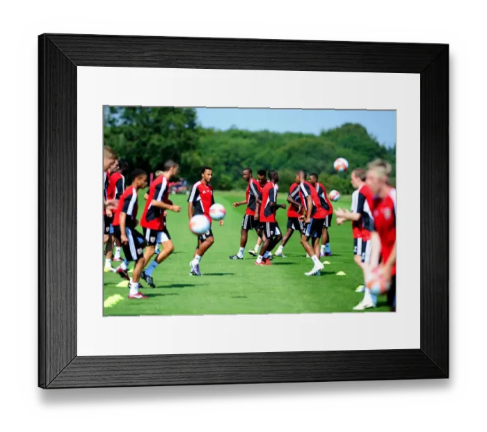 Framed Print : Bristol City First Team: Pre-Season Training 2011-12 - Gearing Up for the New Season