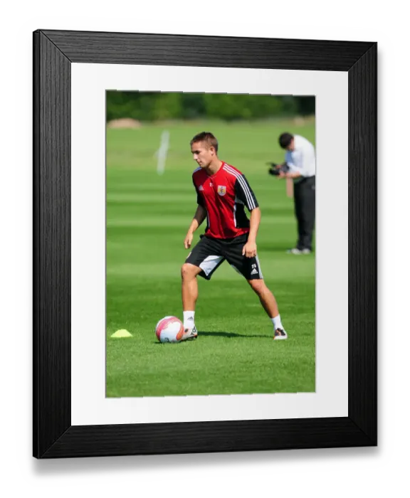 Framed Print : Bristol City's Danny Ball: Focused during Pre-season Training