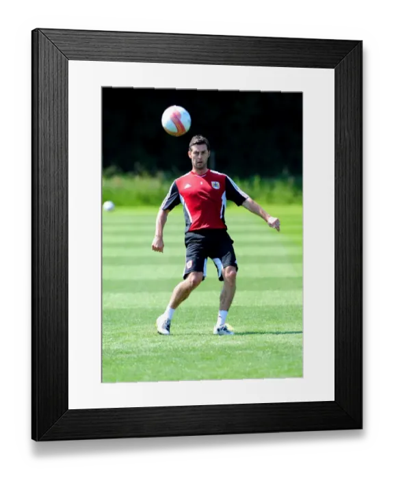 Framed Print : Jamie McAllister: Focused at Pre-Season Training with Bristol City FC Framed Print : Jamie McAllister: Focused at Pre-Season Training with Bristol City FC