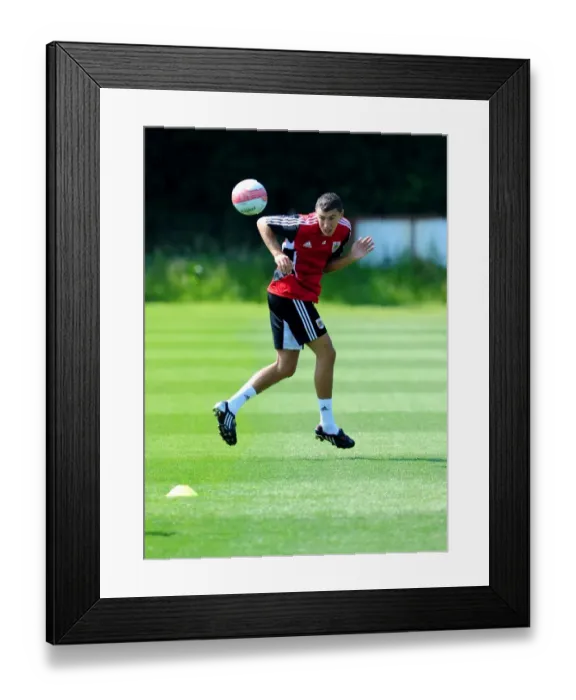 Framed Print : James Wilson: Bristol City's Focused and Ready Footballer in Pre-Season Training Framed Print : James Wilson: Bristol City's Focused and Ready Footballer in Pre-Season Training