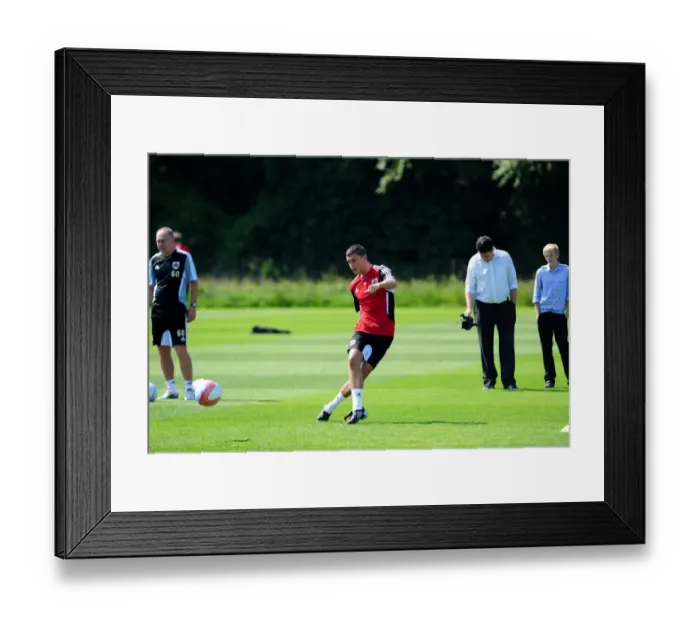 Framed Print : Focused and Ready: James Wilson's Pre-Season Training with Bristol City