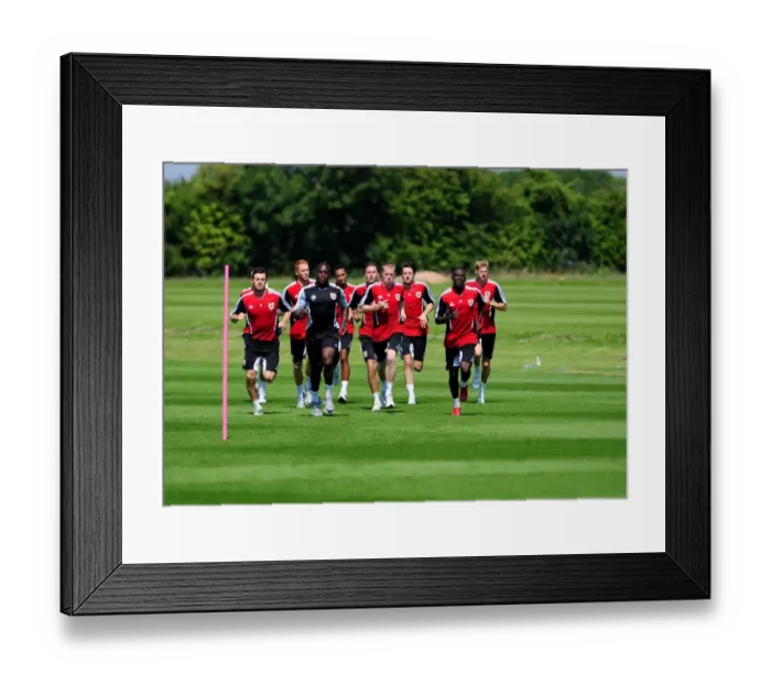 Framed Print : Gearing Up: Bristol City First Team's Pre-season Training for the 2011-12 Season Framed Print : Gearing Up: Bristol City First Team's Pre-season Training for the 2011-12 Season