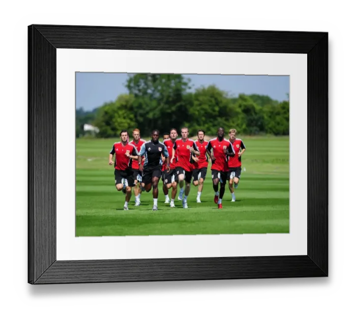 Framed Print : Bristol City First Team: Pre-Season Training 2011-12 - Gearing Up for the New Season Framed Print : Bristol City First Team: Pre-Season Training 2011-12 - Gearing Up for the New Season