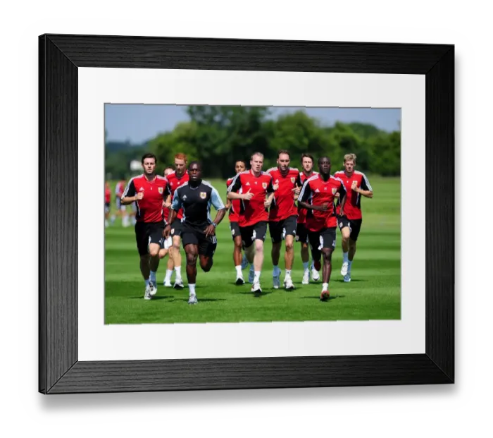 Framed Print : Pre-season Training: Intense Sessions with Bristol City First Team 2011-12 Framed Print : Pre-season Training: Intense Sessions with Bristol City First Team 2011-12