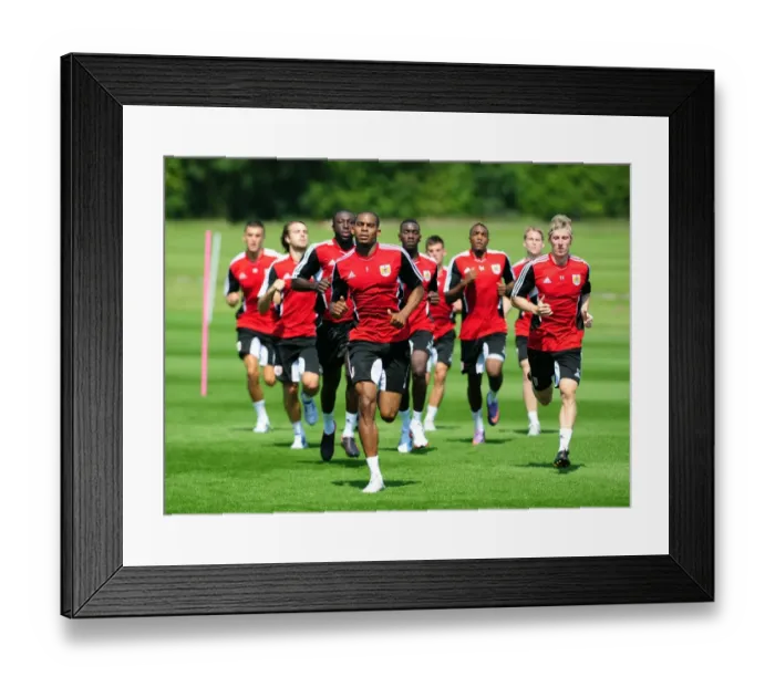 Framed Print : Bristol City First Team: Pre-Season Training 2011-12 - Gearing Up for the New Season Framed Print : Bristol City First Team: Pre-Season Training 2011-12 - Gearing Up for the New Season