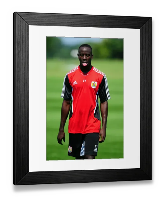 Framed Print : Albert Adomah's Unyielding Determination: Intense Pre-Season Training with Bristol City FC Framed Print : Albert Adomah's Unyielding Determination: Intense Pre-Season Training with Bristol City FC