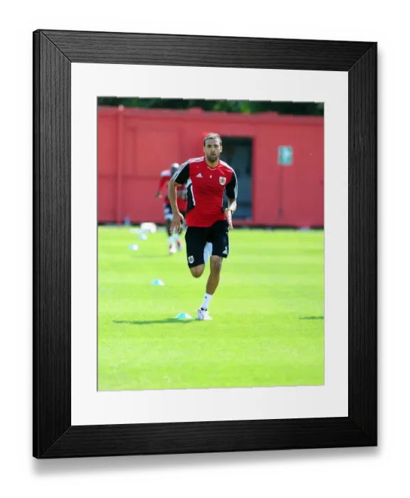 Framed Print : Bristol City's Liam Fontaine: Intense Concentration during Pre-season Training Framed Print : Bristol City's Liam Fontaine: Intense Concentration during Pre-season Training