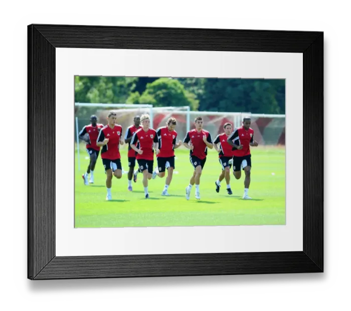Framed Print : Bristol City First Team: Gearing Up for the 2011-12 Season - Pre-Season Training