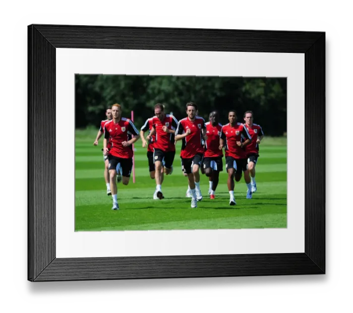 Framed Print : Bristol City First Team: Pre-season Training 2011-12 - Gearing Up for the New Season Framed Print : Bristol City First Team: Pre-season Training 2011-12 - Gearing Up for the New Season