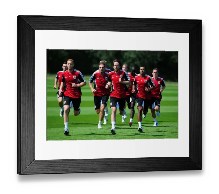 Framed Print : Bristol City First Team: Pre-season Training 2011-12 - Gearing Up for the New Season Framed Print : Bristol City First Team: Pre-season Training 2011-12 - Gearing Up for the New Season