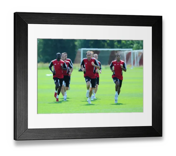 Framed Print : Bristol City First Team: Pre-season Training 2011-12 - Gearing Up for the New Season Framed Print : Bristol City First Team: Pre-season Training 2011-12 - Gearing Up for the New Season