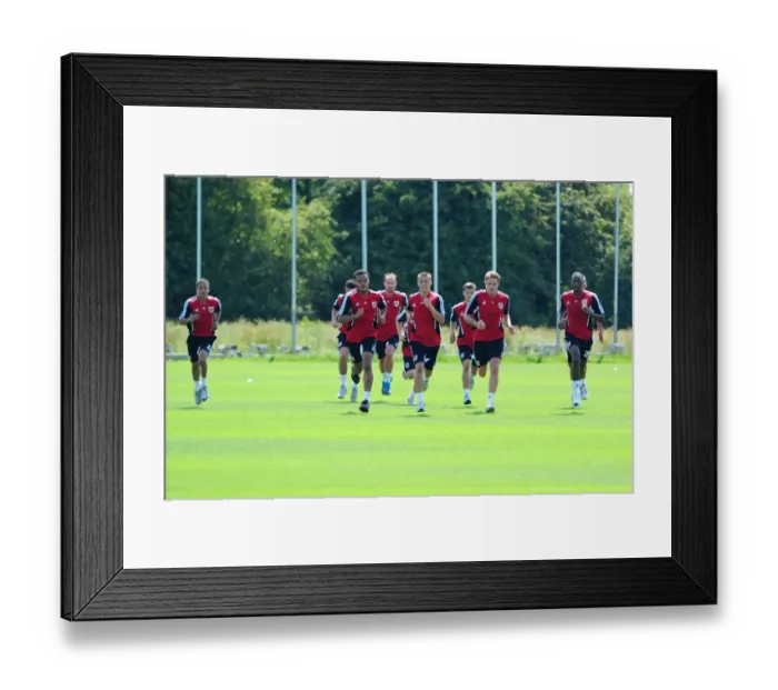 Framed Print : Bristol City First Team: Uniting for Victory - Pre-Season Training for Season 11-12