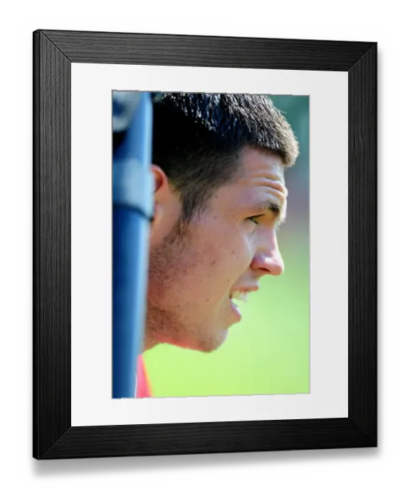 Framed Print : Bristol City's Lewis Carey: Intense Concentration during Pre-season Training Framed Print : Bristol City's Lewis Carey: Intense Concentration during Pre-season Training