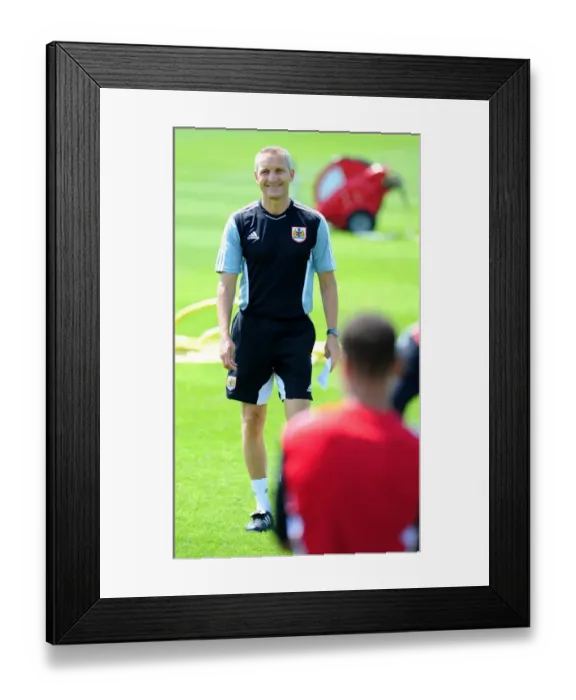 Framed Print : Behind the Scenes: Keith Miljen at Work – Pre-Season Training with Bristol City FC