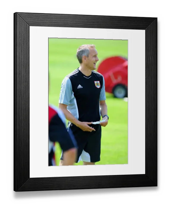 Framed Print : Bristol City FC: Manager Keith Miljen Leading Pre-Season Training Framed Print : Bristol City FC: Manager Keith Miljen Leading Pre-Season Training