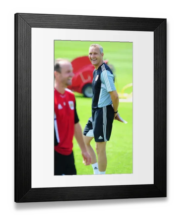 Framed Print : Bristol City FC: Manager Keith Miljen Leading Pre-Season Training Framed Print : Bristol City FC: Manager Keith Miljen Leading Pre-Season Training