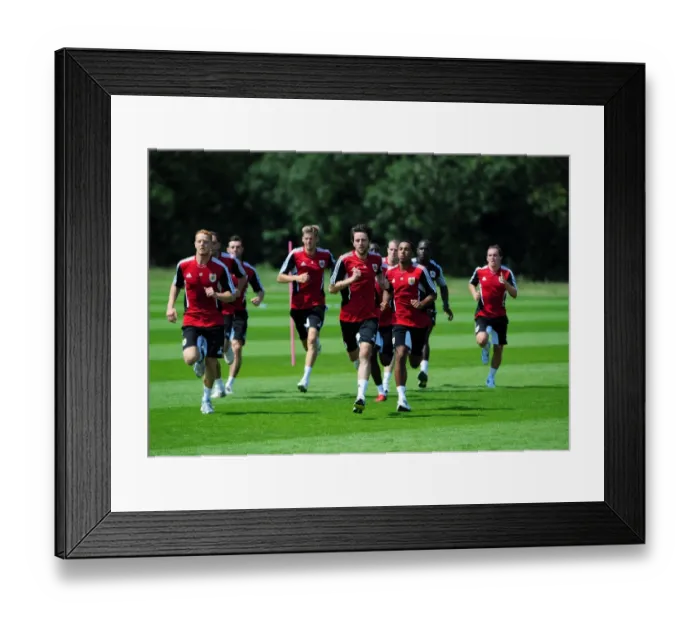 Framed Print : Bristol City First Team: Gearing Up for the 2011-12 Season - Pre-Season Training