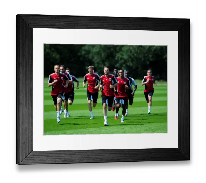 Framed Print : Intense Pre-season Training with Bristol City First Team 2011-12 Framed Print : Intense Pre-season Training with Bristol City First Team 2011-12