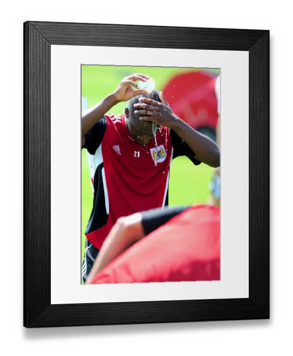 Framed Print : Kalifa Cisse: Gearing Up for Intense Pre-Season Training with Bristol City