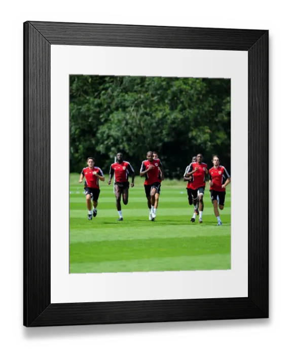 Framed Print : Bristol City First Team: Pre-season Training 2011-12 - Gearing Up for the New Season