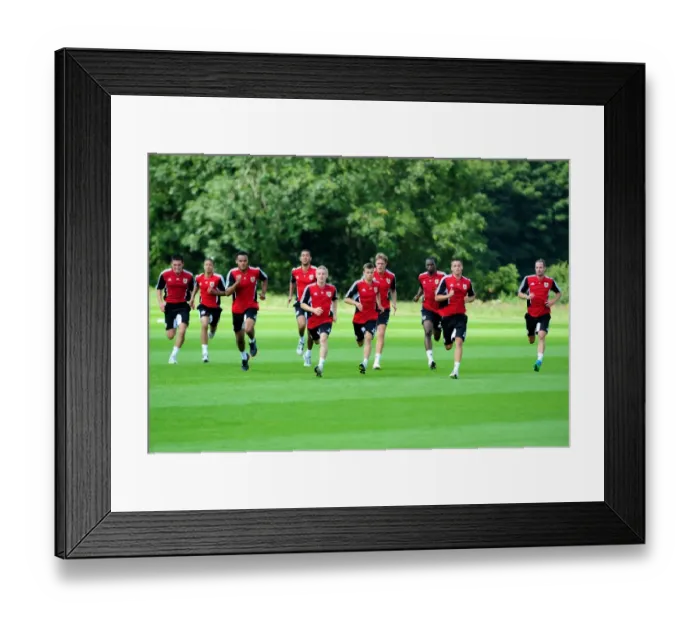 Framed Print : Bristol City First Team: Pre-Season Training 2011-12 - Gearing Up for the New Season