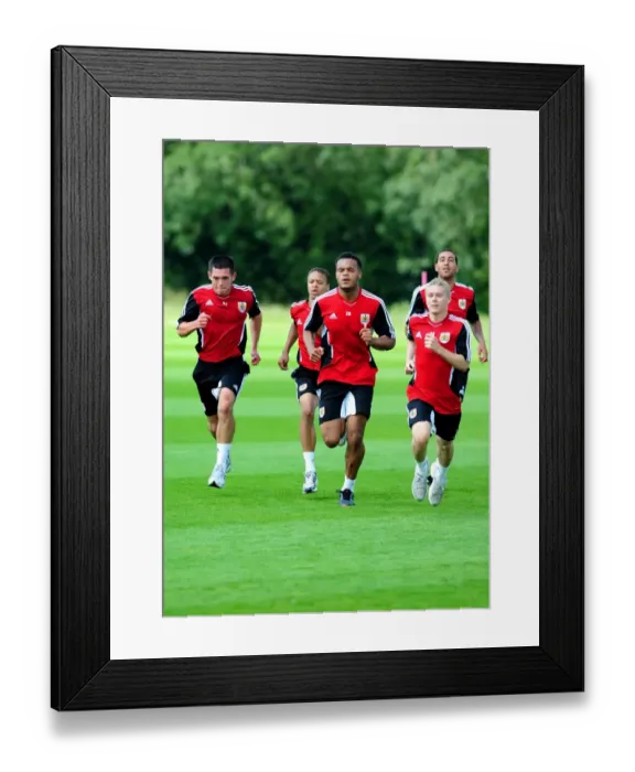 Framed Print : Bristol City First Team: Preparing for the 2011-12 Season - Intense Pre-season Training Framed Print : Bristol City First Team: Preparing for the 2011-12 Season - Intense Pre-season Training