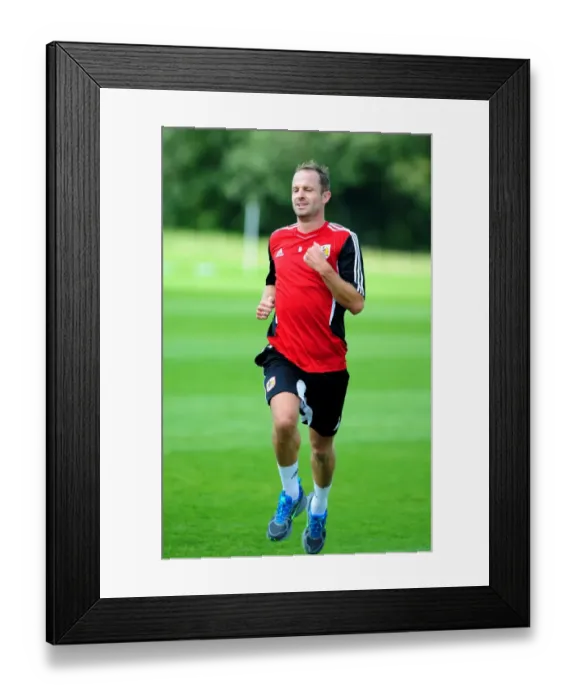 Framed Print : Bristol City FC: Captain Louis Carey Leads Pre-Season Training Framed Print : Bristol City FC: Captain Louis Carey Leads Pre-Season Training
