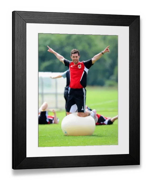 Framed Print : Jamie McAllister: Unyielding Determination in Bristol City's Pre-Season Training Framed Print : Jamie McAllister: Unyielding Determination in Bristol City's Pre-Season Training