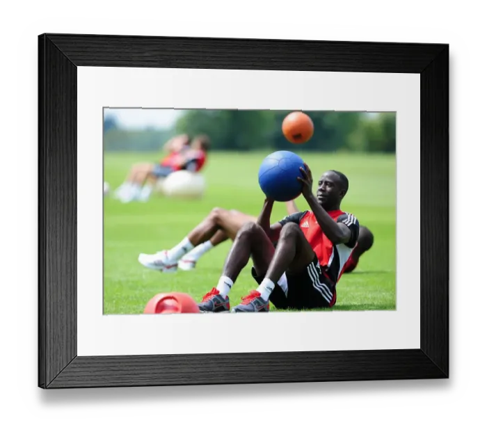 Framed Print : Albert Adomah's Intense Focus: Pre-Season Training with Bristol City
