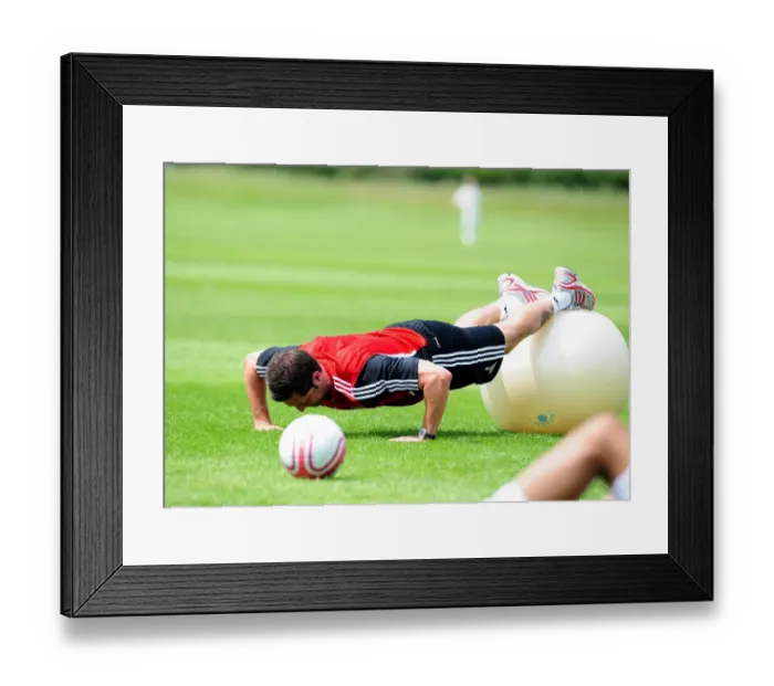 Framed Print : Jamie McAllister: Unwavering Focus in Bristol City Football Club Pre-Season Training Framed Print : Jamie McAllister: Unwavering Focus in Bristol City Football Club Pre-Season Training