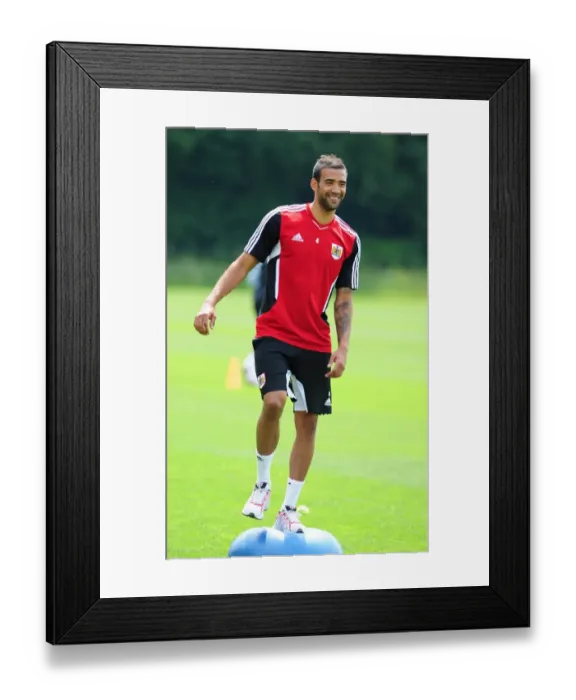 Framed Print : Bristol City's Liam Fontaine: Unwavering Focus in Pre-season Training