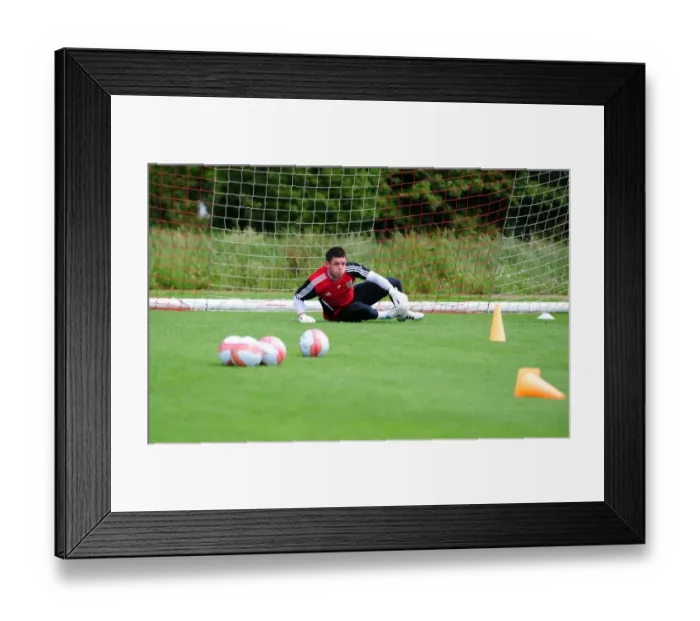 Framed Print : Lewis Carey: Brace for Impact - Intense Pre-Season Training with Bristol City FC