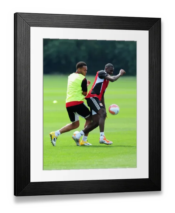 Framed Print : Bristol City: Intense Training Battle between Yannick Bolasie and Aaron Holland