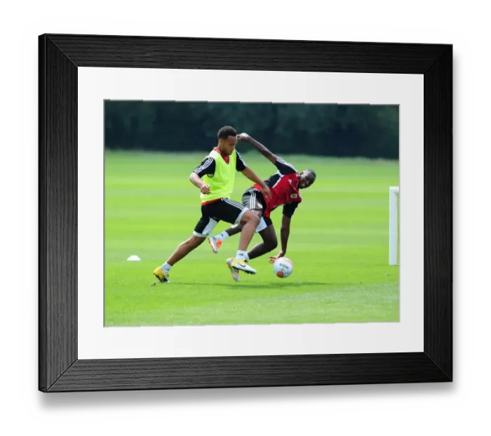 Framed Print : Intense Training Clash: Yannick Bolasie vs. Aaron Holland at Bristol City Framed Print : Intense Training Clash: Yannick Bolasie vs. Aaron Holland at Bristol City