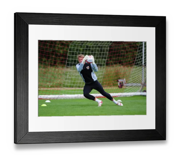 Framed Print : Dean Gerken's Unwavering Focus: Pre-Season Training with Bristol City FC Framed Print : Dean Gerken's Unwavering Focus: Pre-Season Training with Bristol City FC