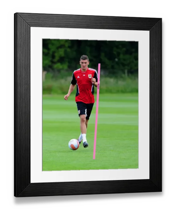 Framed Print : Bristol City's James Wilson: Focused during Pre-season Training Framed Print : Bristol City's James Wilson: Focused during Pre-season Training
