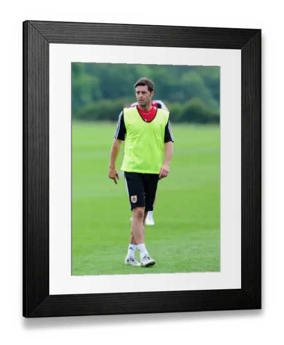 Framed Print : Jamie McAllister: Unwavering Resilience in Bristol City's Pre-Season Training Framed Print : Jamie McAllister: Unwavering Resilience in Bristol City's Pre-Season Training