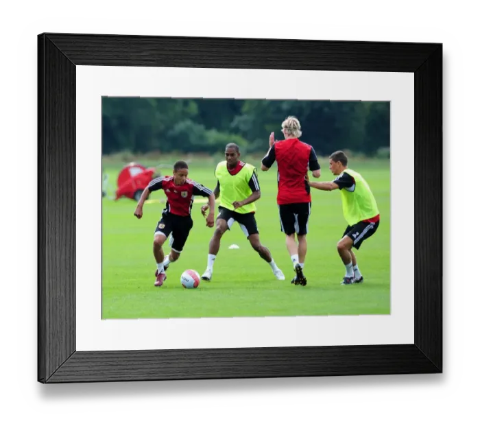 Framed Print : Bristol City First Team: Gearing Up for the 2011-12 Season - Intense Pre-season Training