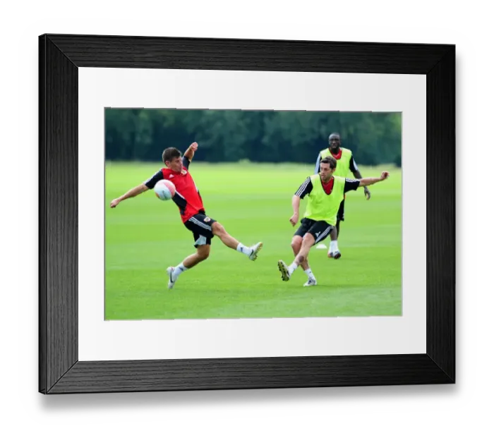 Framed Print : Bristol Citys Jamie McAllister battles for the ball with Bristol Citys Joe Edwards