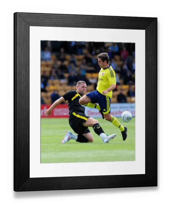 Framed Print : Bristol Citys Lee Johnson battles for the ball
