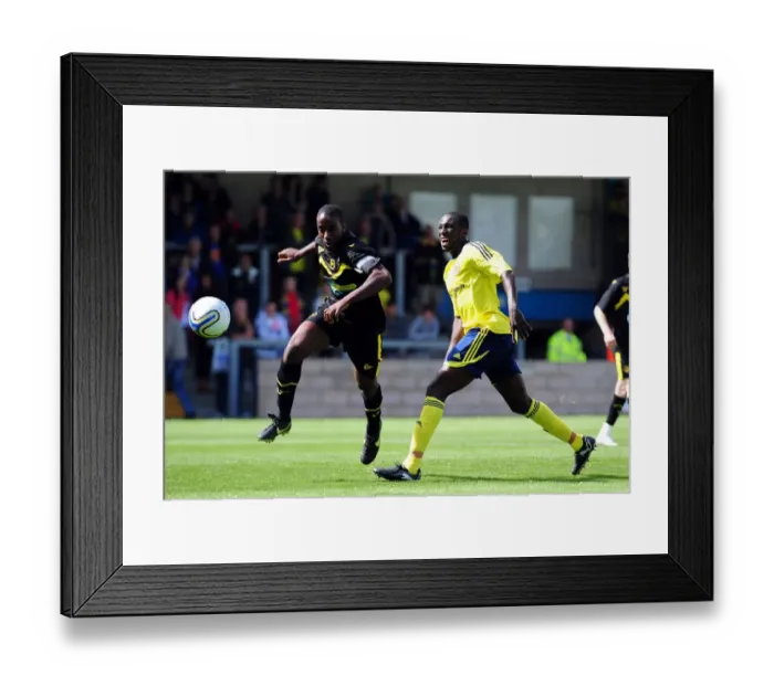 Framed Print : Bristol Citys Damion Stewart goes close with an effort