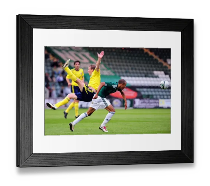 Framed Print : Bristol Citys David Clarkson is fouled Framed Print : Bristol Citys David Clarkson is fouled