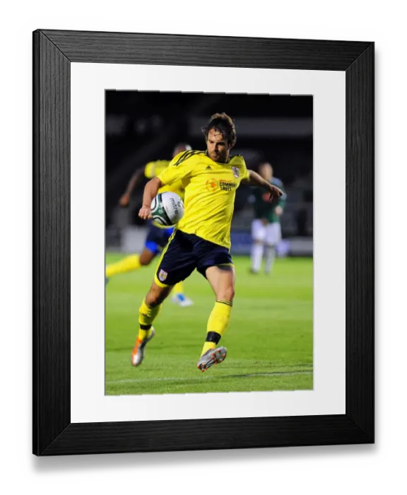 Framed Print : Brett Pitman's Determined Shot: Plymouth Argyle vs. Bristol City Framed Print : Brett Pitman's Determined Shot: Plymouth Argyle vs. Bristol City