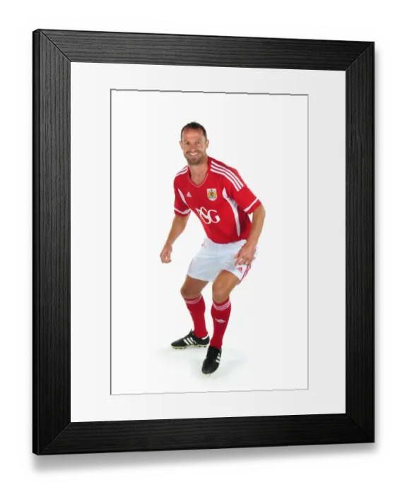 Framed Print : Bristol City First Team: Unveiling the New Kits for Season 11-12