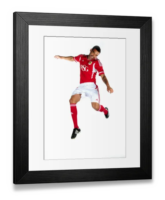 Framed Print : Bristol City First Team: Unveiling the New Kits for Season 11-12