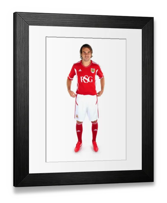 Framed Print : Bristol City First Team: Unveiling the New Kits for Season 11-12