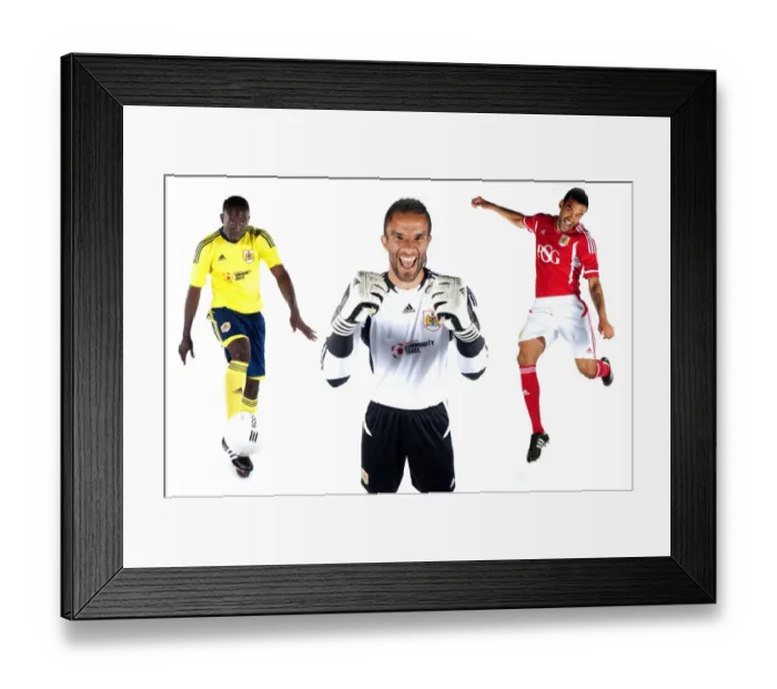 Framed Print : Bristol City First Team: Unveiling the New Kits for Season 11-12